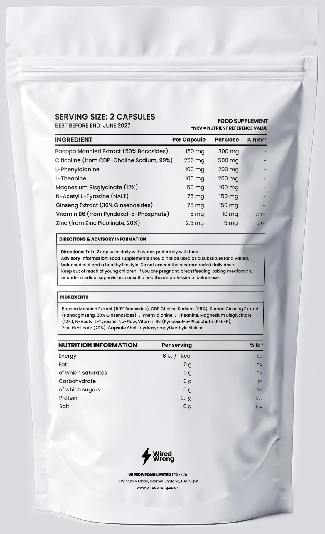 Cognitive ingredients